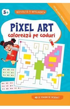 Pixel art. Coloreaza pe coduri 5 ani