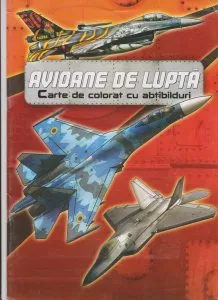 Avioane de lupta - Carte de colorat cu abtibilduri