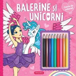 Balerine și unicorni - Carte de colorat