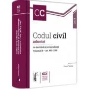 Codul civil adnotat cu doctrina si jurisprudenta. Volumul II de Viorel Terzea