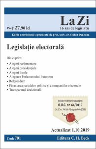 Legislație electorală. Actualizat la 1.10.2019