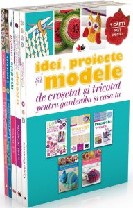 Pachet: Idei, proiecte si modele de crosetat si tricotat (5 volume)