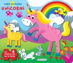 Carte cu puzzle - Unicorni