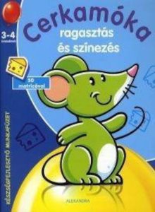 Cerkamoka ragasztas szinezes 3 - 4 eveseknek - Keszsegfejleszto munkafuzet 50 matricaval