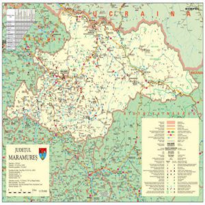 Harta Judetul Maramures (sipci de plastic)