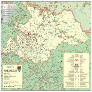 Harta Judetul Maramures (sipci de plastic)