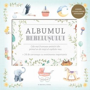 Albumul Bebelușului. Cele mai frumoase amintiri din primul an de viața al copilului meu (24 de cartonașe cu evenimente importante)