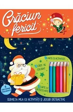 Craciun fericit. Servieta mea cu activitati Èi jocuri distractive