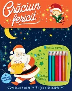 Crăciun fericit - Servieta mea cu activități și jocuri distractive