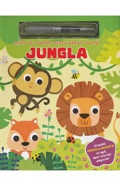 Jungla. Carte de colorat cu apa