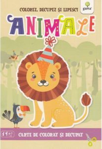 Animale. Colorez, decupez si lipesc!
