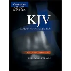 KJV Clarion Reference Bible, Black Edge-lined Goatskin Leather