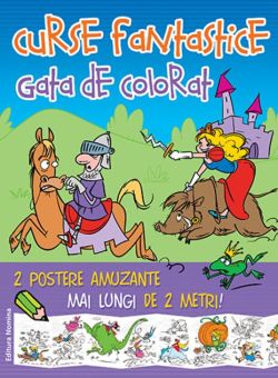 Curse fantastice gata de colorat 3 (albastru, animale)
