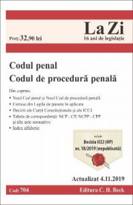 Codul penal. Codul de procedura penala Act. 4.11.2019