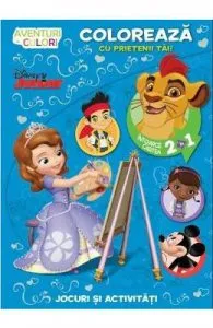 Disney de Coloreaza cu prietenii tai! Aventuri in culori. Intoarce cartea 2 in 1