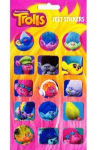 Trolls, Felt stickers. Stickere catifelate