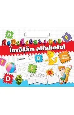 Bloc cu abtibilduri. Invatam alfabetul