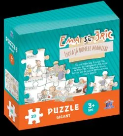 Ema si Eric invata bunele maniere - Puzzle gigant de Ioana Chicet-Macoveiciuc
