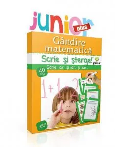 Gandire matematica - Scrie si sterge - Junior plus