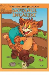 Motanul incaltat. Carte de citit si colorat