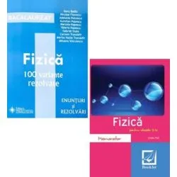 Pachet Bacalaureat Fizica 2024. 100 variante rezolvate si Memorator, clasele 9-12 de Doru Badiu
