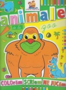 Animale de la zoo. Coloram, scriem, ne jucam