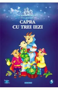 Capra cu trei iezi. Carte de colorat cu povesti