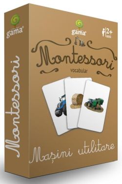 Mașini utilitare. Cărţi de joc Montessori