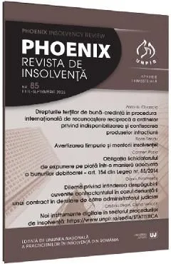 Phoenix. Revista de insolventa. Nr.85 Iulie-Septembrie 2023
