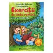 Exercitii de limba romana pentru clasele 2-4 de Luminita Minca