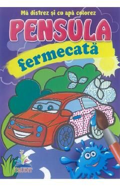 Pensula fermecata. Ma distrez si cu apa colorez. Automobilul