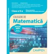 Culegere de matematica. Clasa a 10-a. Semestrul 1. Filiera teoretica, specializarea matematica-informatica de Marius Burtea