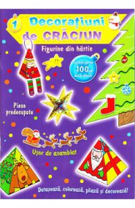 Decoratiuni de Craciun 1: Figurine din hartie (mov)