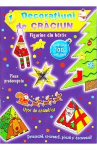 Decoratiuni de Craciun 1: Figurine din hartie (mov)