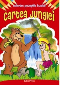 Cartea junglei - carte de colorat A5