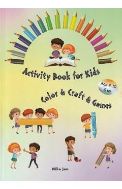 Activity book for kids. Color, craft, games