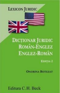 Dictionar juridic roman-englez / englez-roman