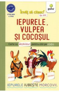 Iepurele, vulpea si cocosul. Invat sa citesc de mic