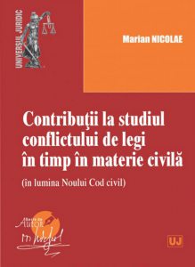 Contributii la studiul conflictului de legi in materie civila