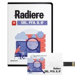 Radiere SRL. PFA. II. IF de Vera Constantin