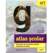 Atlas scolar. Elemente de geografie umana. Geografia Europei. Clasa a 6-a de Ionut Popa