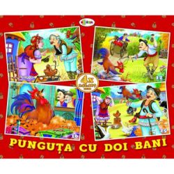 Puzzle Punguta cu doi bani. 4 imagini