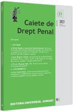Caiete de drept penal Nr.1/2023 de Autor Anonim