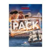 Literatura adaptata pentru copii benzi desenate Treasure Island. Set cu audio CD de Virginia Evans