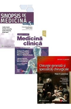 Set 3 carti pentru rezidentiat: Sinopsis de medicinaMedicina clinicaChirurgie generala
