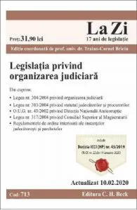 Legislatia privind organizarea judiciara Act. 10.02.2020