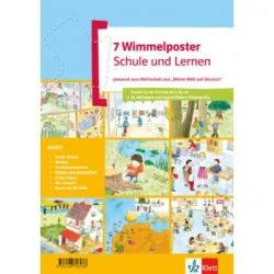 Wimmelposter Schule und Lernen