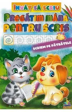 Invat sa scriu. Pregatim mana pentru scris. Scriem pe patratele de Autor Anonim