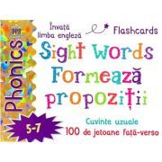 Sight words. Formeaza propoziti. Jetoane limba engleza