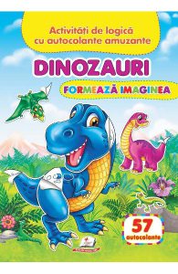 Dinozauri: Formeaza imaginea. 57 autocolante